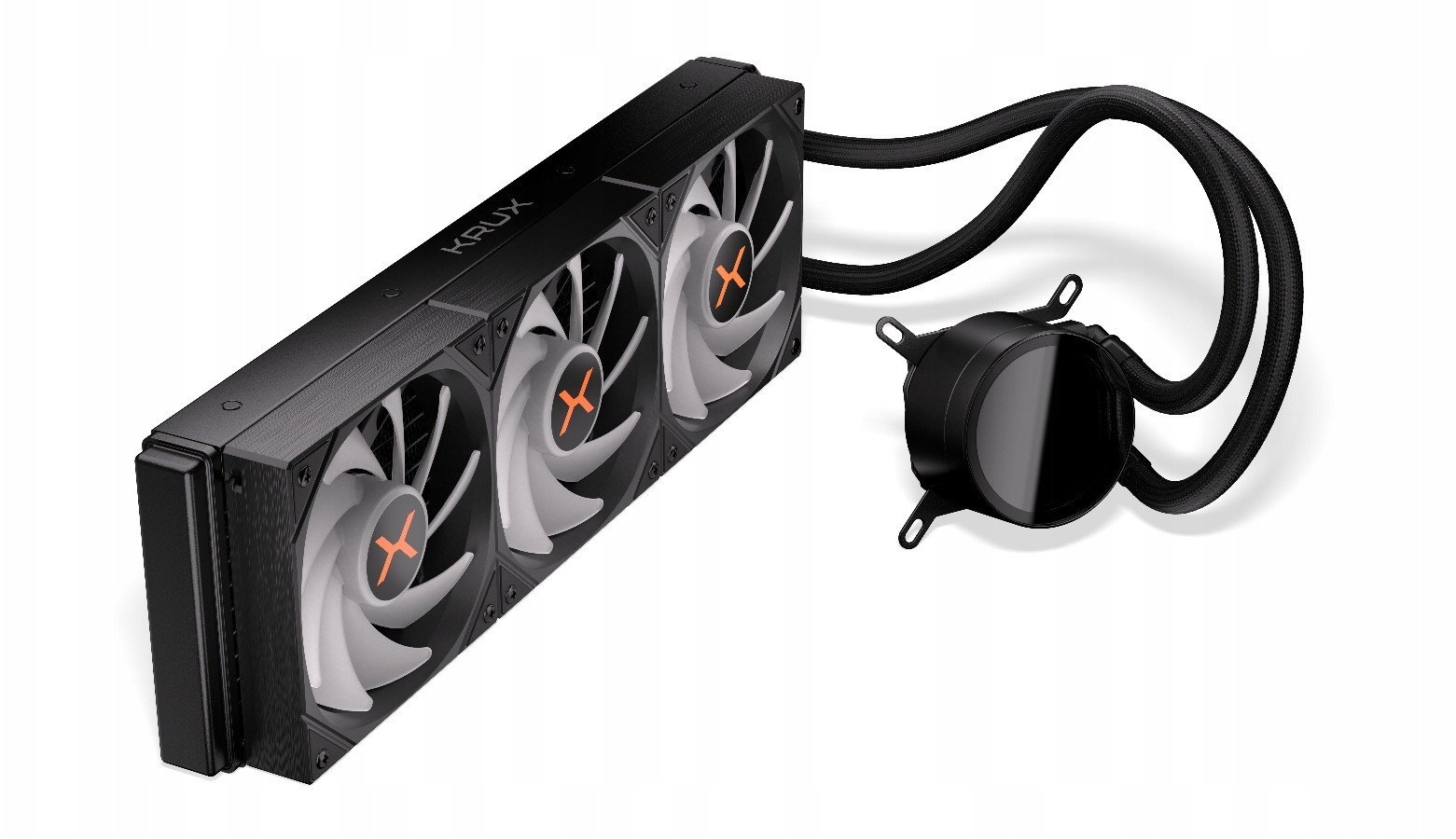 Sistem за водено ладење Krux HydroX 360 ARGB, радијатор 360 mm, 3x 120 mm PWM, црн