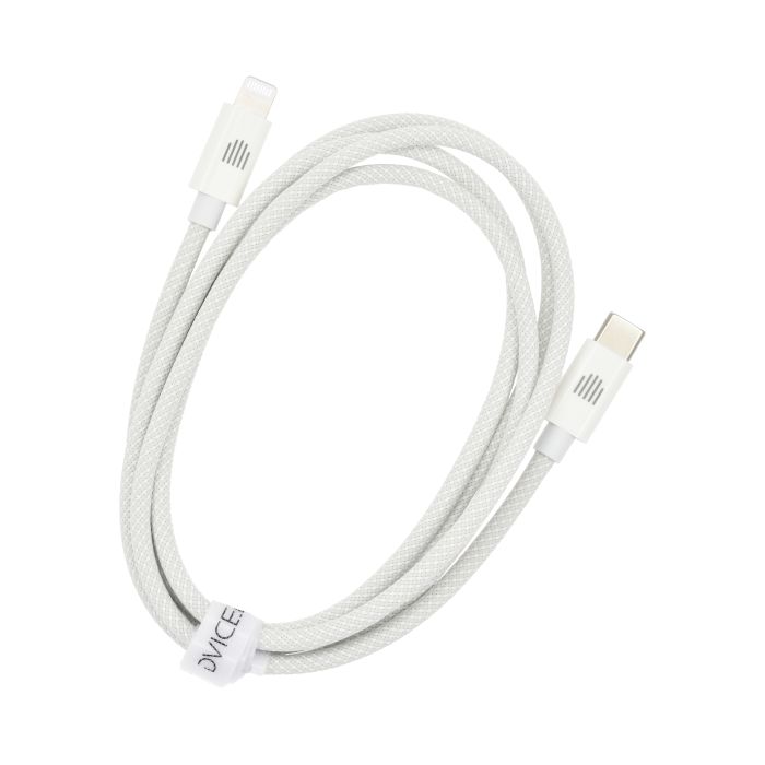 Dviced Cable USB-C To Lightning Nylon Textile 1,25M, White
