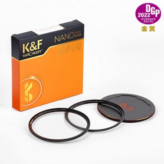 Filter magnetik K&amp;F Concept 62mm Black Diffusion 1/4 Mist, set me unazë bazë dhe kapak, i zi