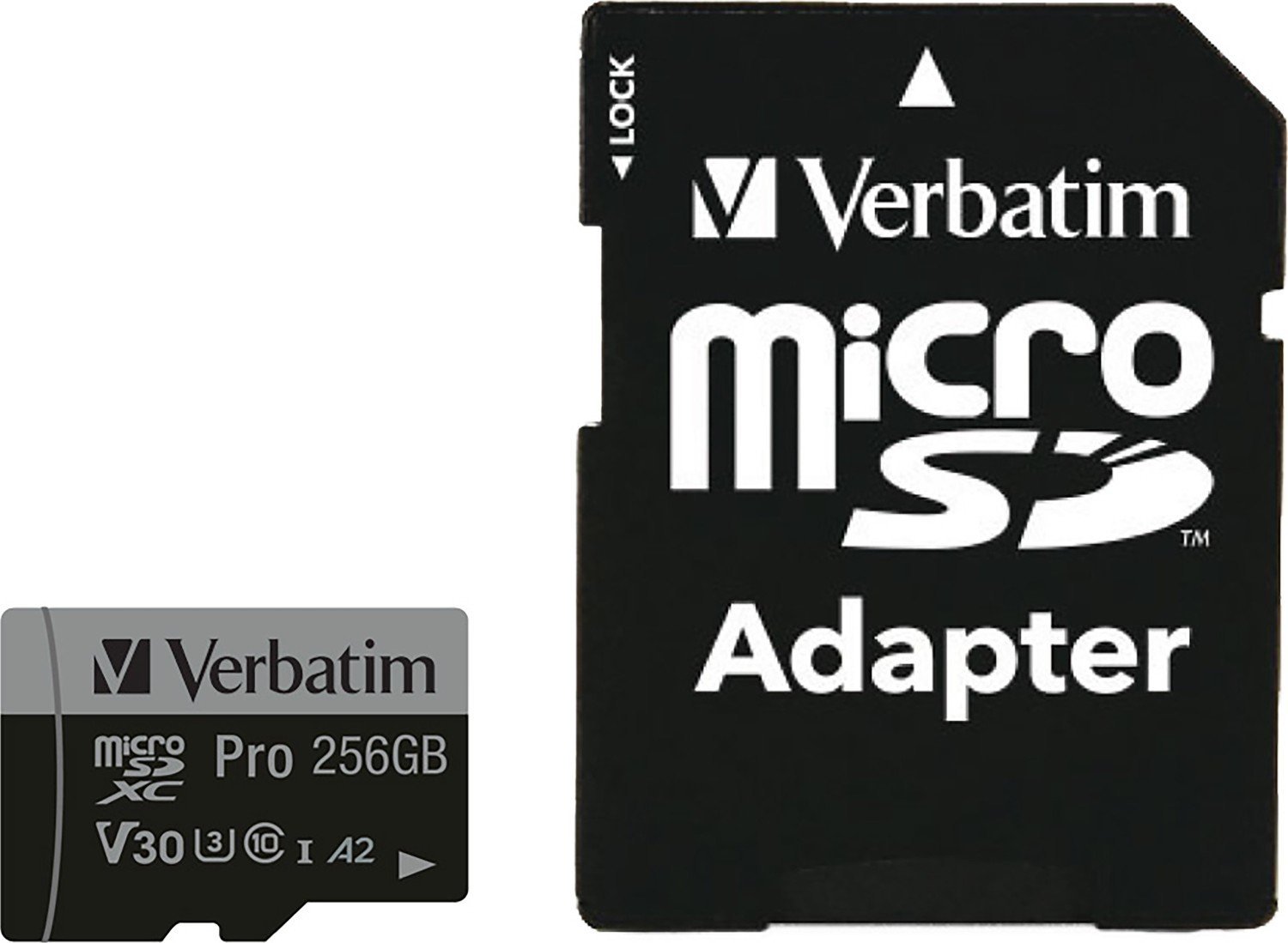Kartë memorie Verbatim Pro U3, 256GB, Micro SDXC, e zezë