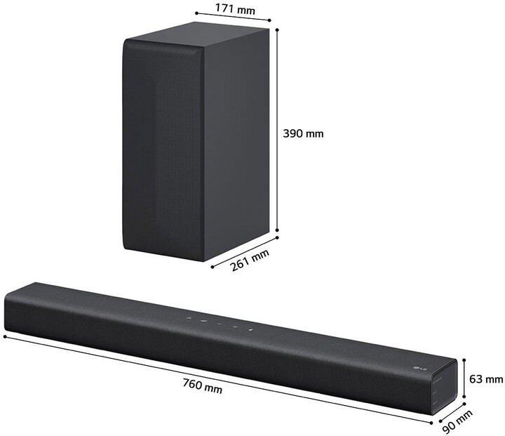 Soundbar LG S60Q, 2.1, i zi