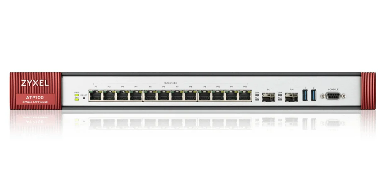Firewall harduerik Zyxel ATP700, 1U, 6000 Mbit/s, gri