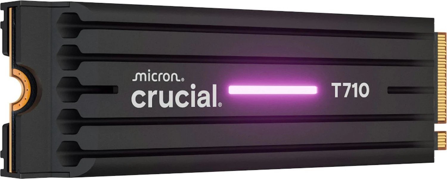 SSD Crucial T710, 2TB, NVMe, me heatsink