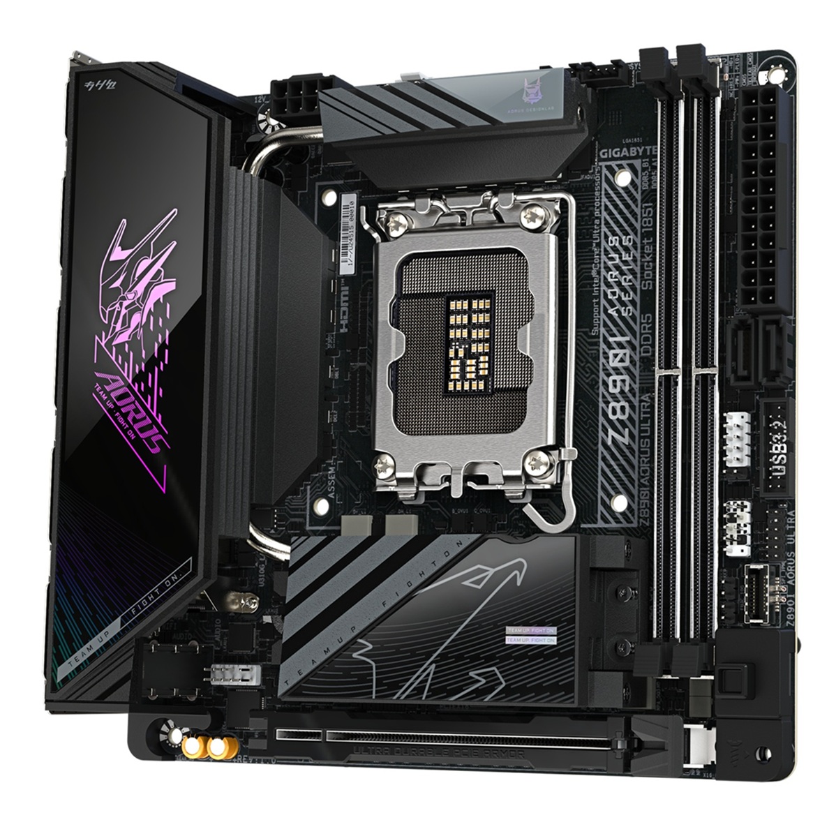Pllakë amë Gigabyte Z890I AORUS ULTRA, Mini-ITX, LGA 1851, DDR5 8800MHz, Wi-Fi 7, e zezë