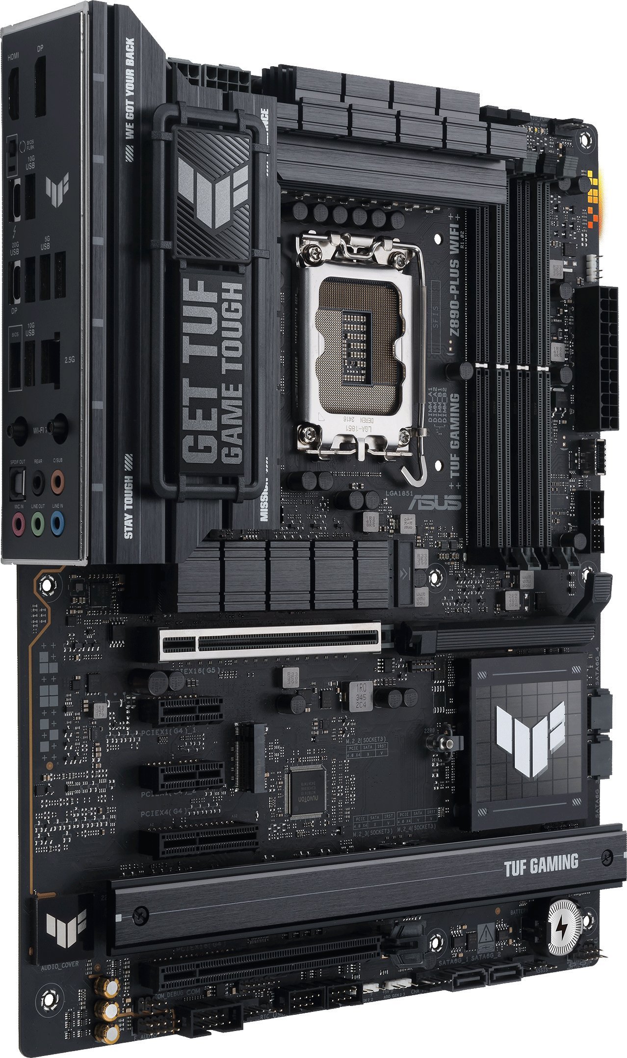 Pllakë amë ASUS TUF Gaming Z890 Plus WiFi, Intel LGA 1851, DDR5, ATX