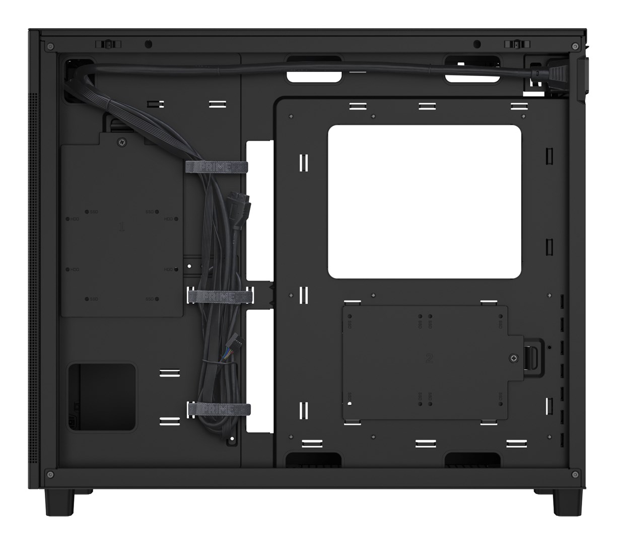 Kutia kompjuterike Asus PRIME AP303 TG, xham i temperuar, e zezë
