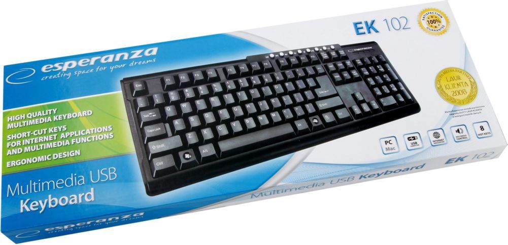 Tastierë Esperanza EK102, me kabllo, US, e zezë