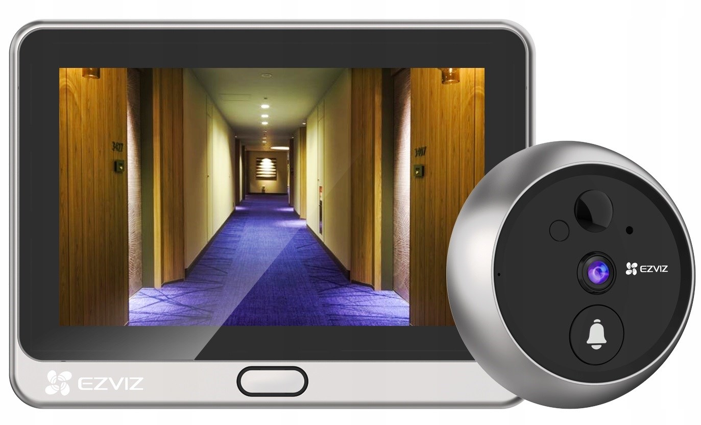 Kamerë dere EZVIZ DP2, 2MP, Wi-Fi, e zezë/e argjendtë