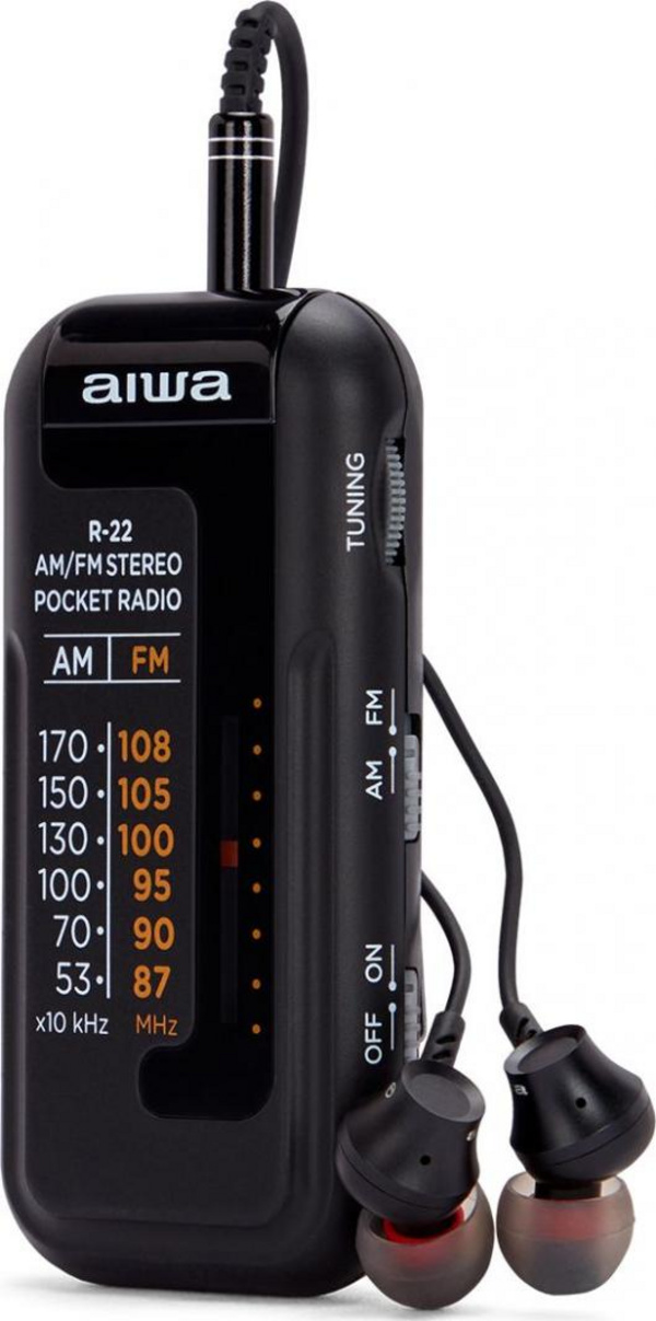 Radio xhepi Aiwa R-228K, AM/FM, e zezë