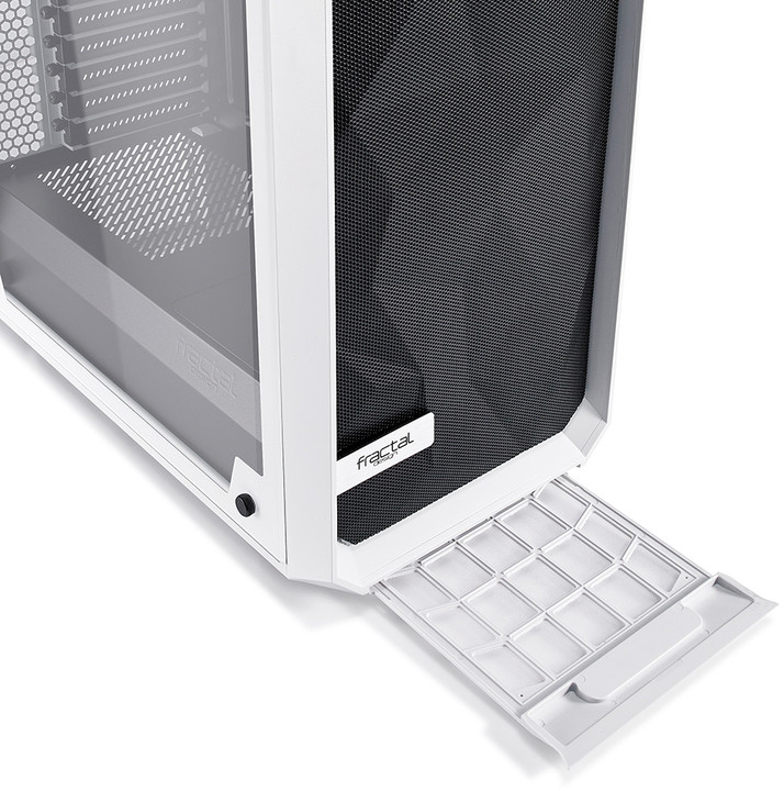 Кутија за компјутерски Fractal Design Meshify C, со стакло, бело