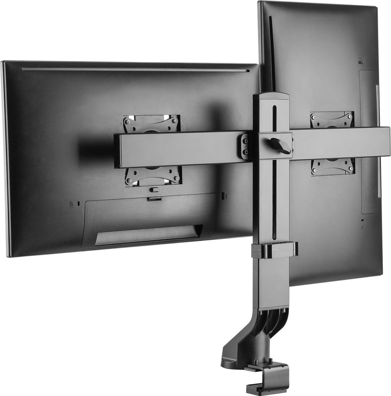 Mbajtëse VESA për monitorë Mc-854, për 2 ekrane 17-27", kapacitet 14 kg, e zezë