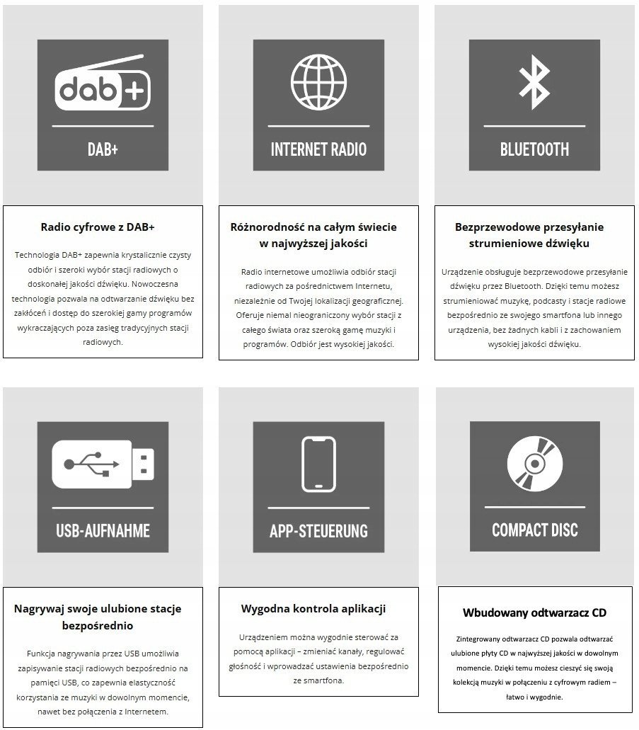 Radio interneti Telestar TOP 300 Wood, DAB+, CD, Bluetooth, blu