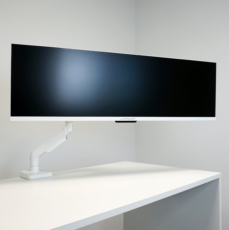 Krah monitori LC-Power LC-EQ-A49W, deri 49", montim në tavolinë, i bardhë