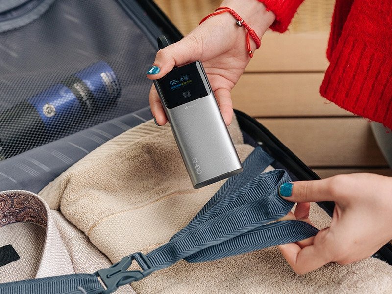 Power bank Tracer Comet, 10000 mAh, PD QC 22.5W, gri