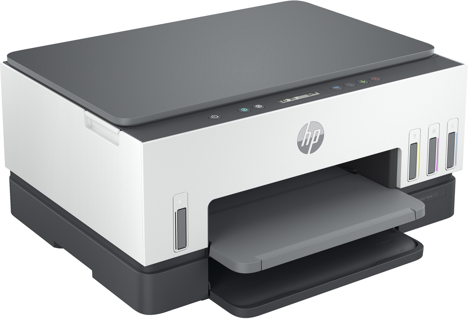 Printer multifunksional HP Smart Tank 670, inkjet, WiFi, i bardhë