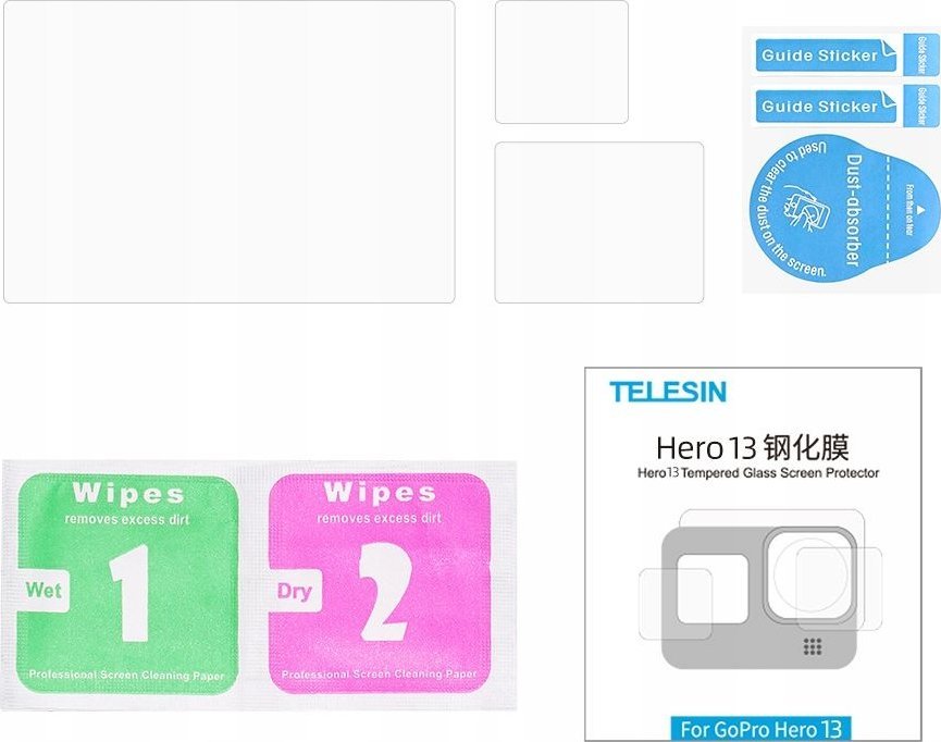 Set mbrojtës ekrani TELESIN Hero 13 S6-FLM-07-TGP, xham i temperuar, 3 në 1, transparent