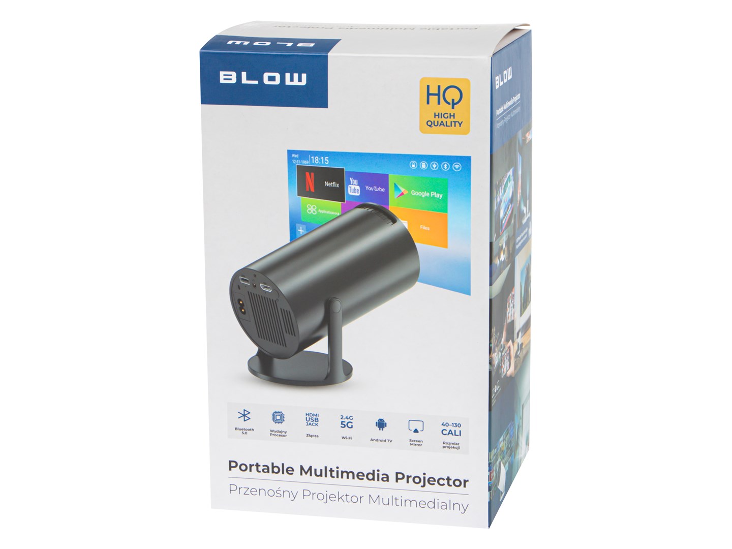 Projektor portativ Oton Smart, Full HD, Android TV, WiFi
