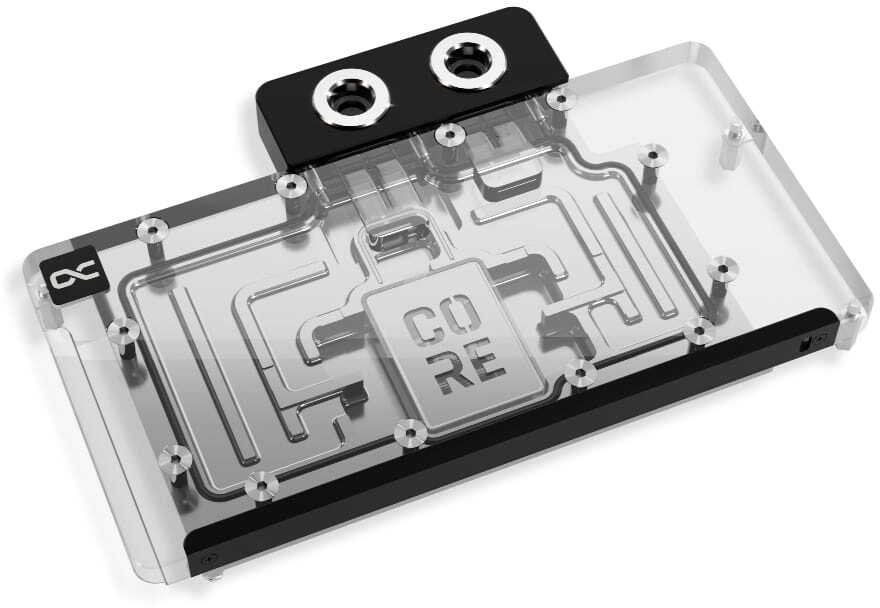 Sistem ftohës uji për GPU Alphacool WAK Core RX 9070 XT Swift Quicksilver, me backplate, aRGB, transparent