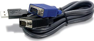 Kabllo TRENDnet USB-A në D-Sub (VGA), 4.5m, e zezë