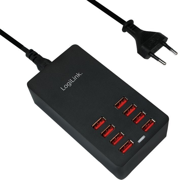 USB полнач LogiLink PA0140, 8x USB A, 44W