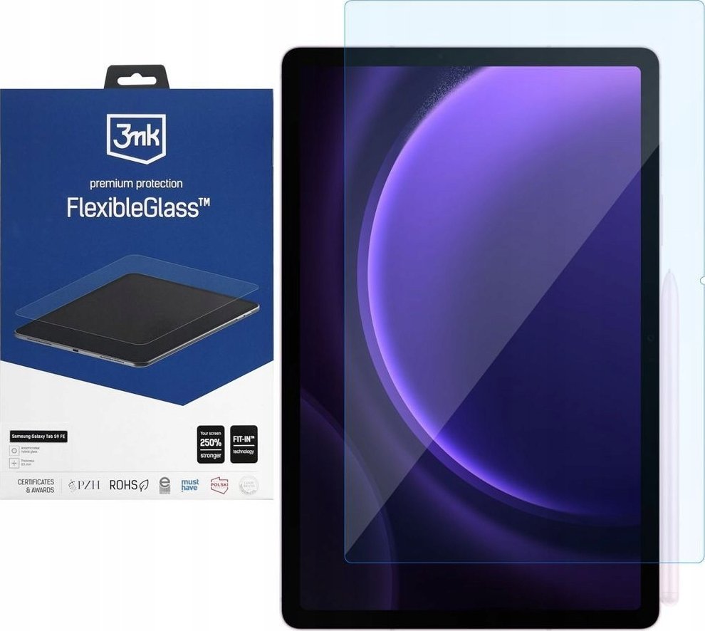 Mbrojtës ekrani 3MK FlexibleGlass për Samsung Galaxy Tab S9 FE, xham hibrid, transparent