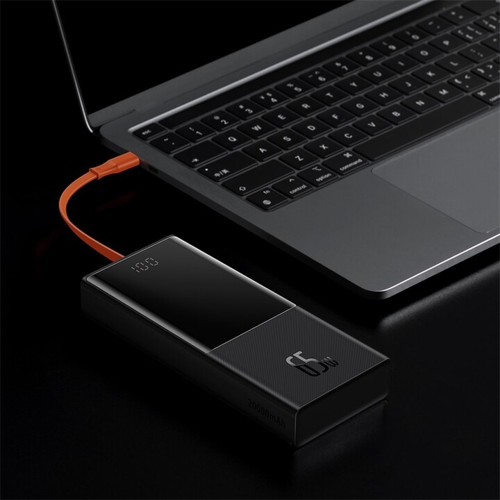 Powerbank me ekran LED Baseus Elf, 20000mAh, 65W, i zi 