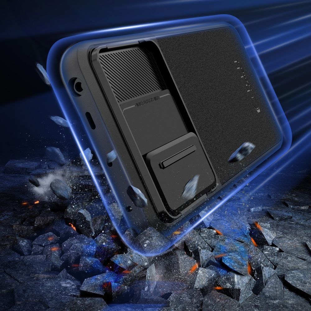 Kllëf telefoni Tech-Protect Velar Cam+ për Redmi Note 13 Pro 5G Poco X6 5G, mat, i zi