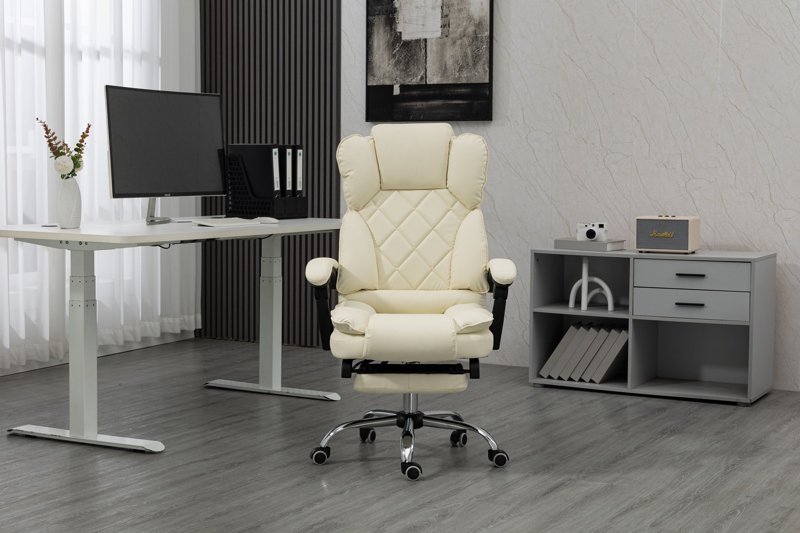 Karrige zyre Activejet YK7416, ergonomike, bezhë