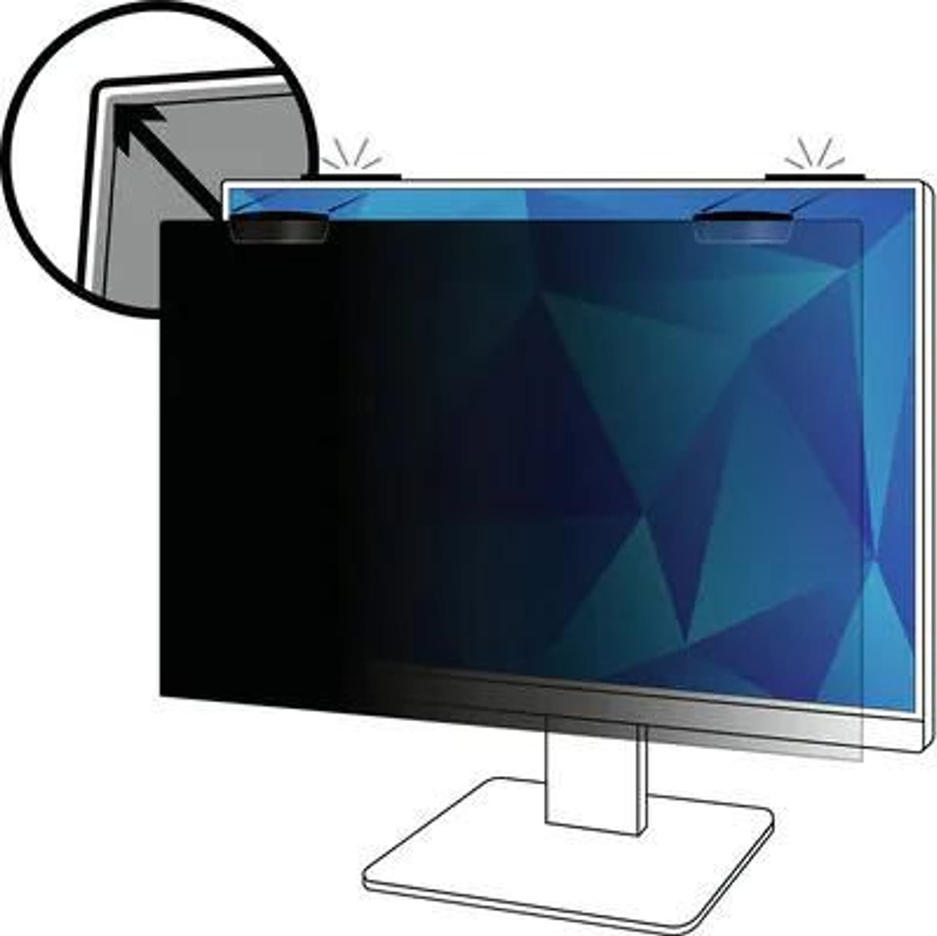 Filter privatësie 3M, për monitor 23", COMPLY Magnetic, i zi