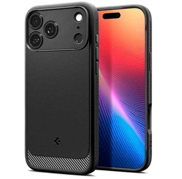 Mbrojtëse Spigen Rugged Armor MagSafe, për iPhone 17 Pro Max, e zezë