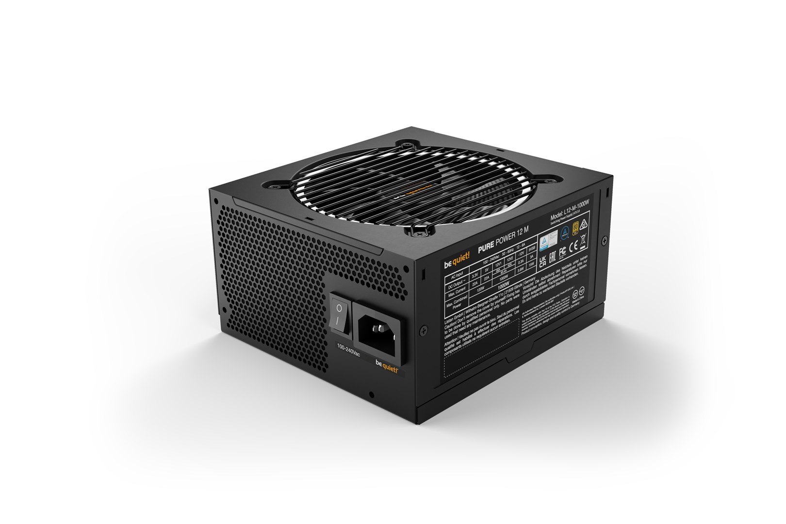 Burim energjie bequiet! Pure Power 12 M, 1000W, 80PLUS Gold, ATX 3.0, i zi