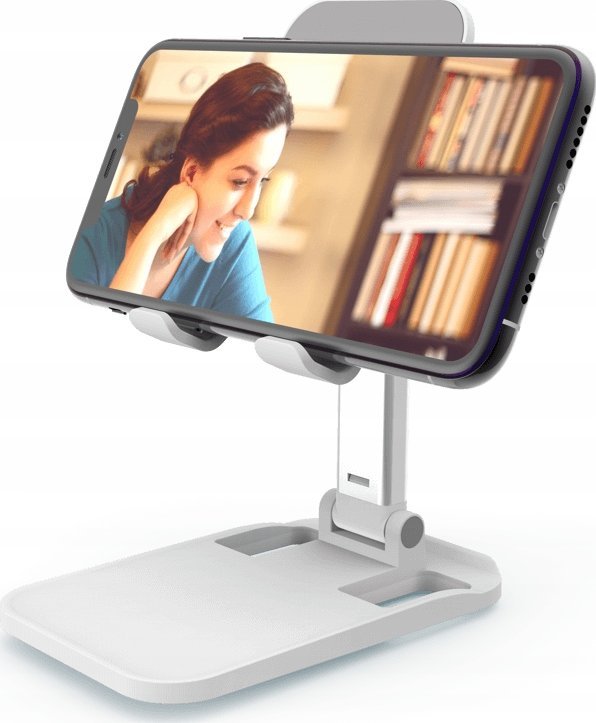 Mbajtëse telefoni dhe tableti Digipower Video Call Stand, e palosshme, e bardhë