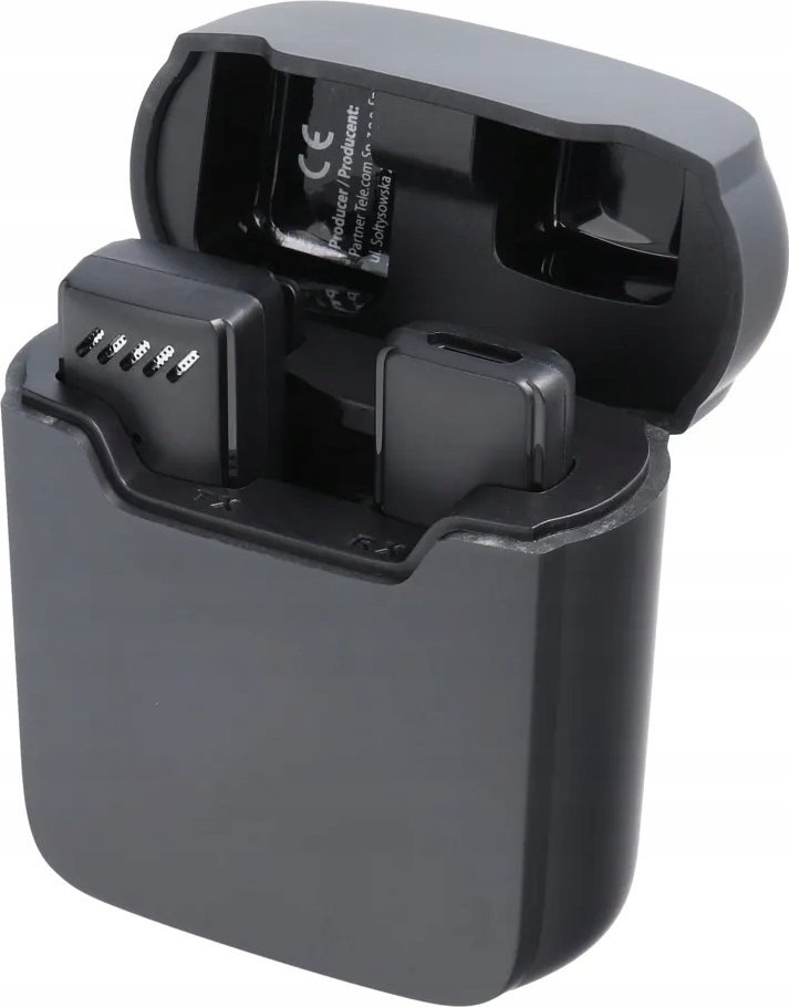 Mikrofon wireless lavalier S11, lidhje Lightning, kuti karikimi, i zi