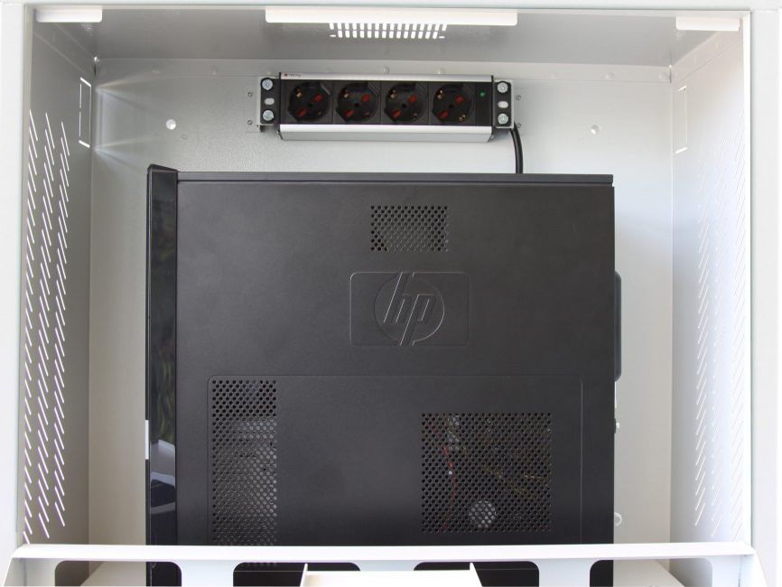 Kabinet muri për PC industrial Techly ICRLIM10, për monitor 22", me ventilim, gri