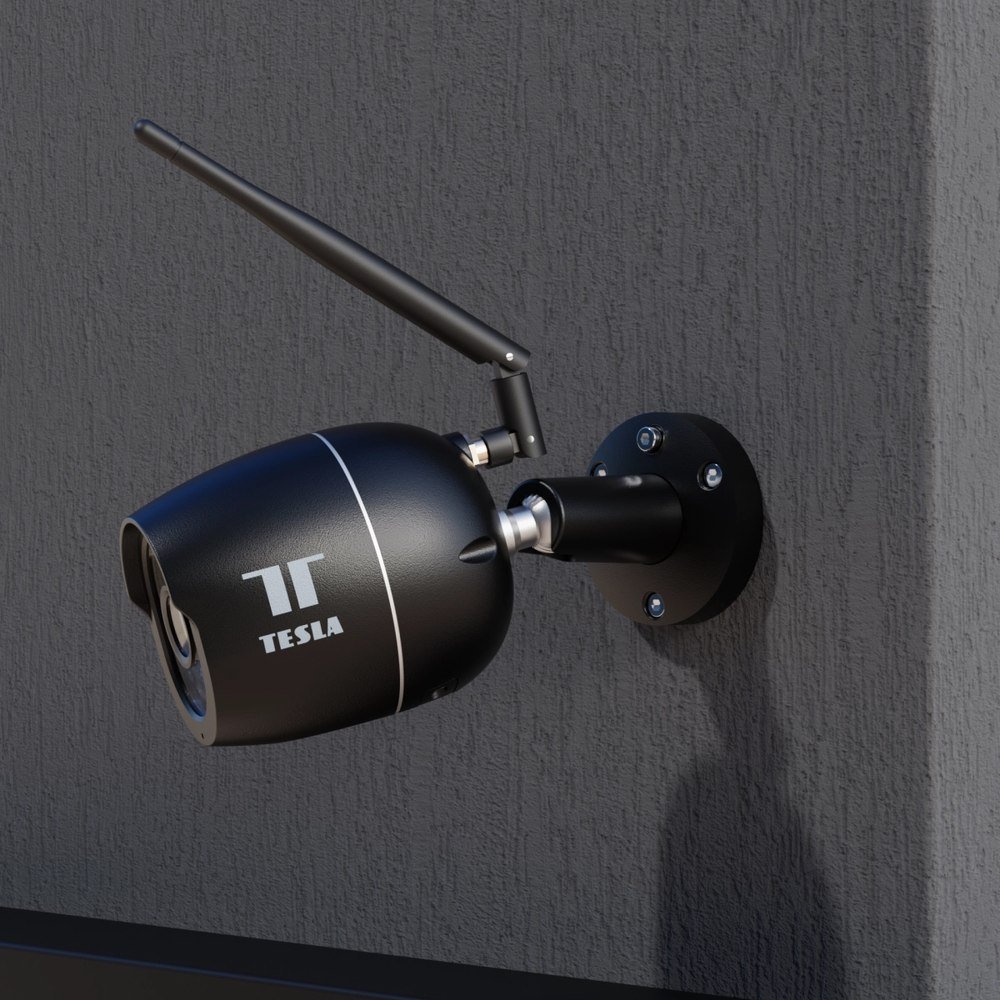 Kamerë e jashtme Tesla Smart 2K, e zezë