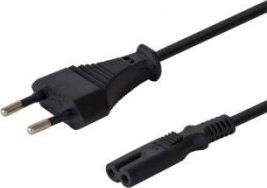 Kabllo energjie Savio CL-97, 1.2m, 2-pin, e zezë