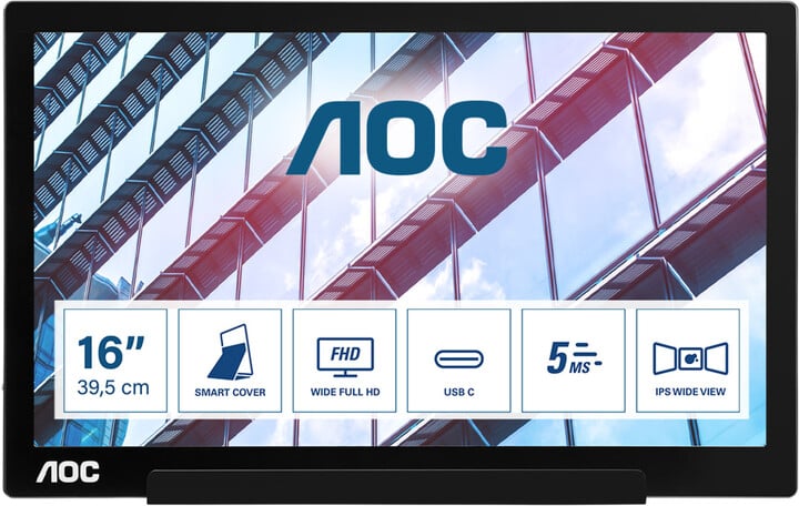 Monitor AOC i1601P - LED, 15.6", FullHD, i zi