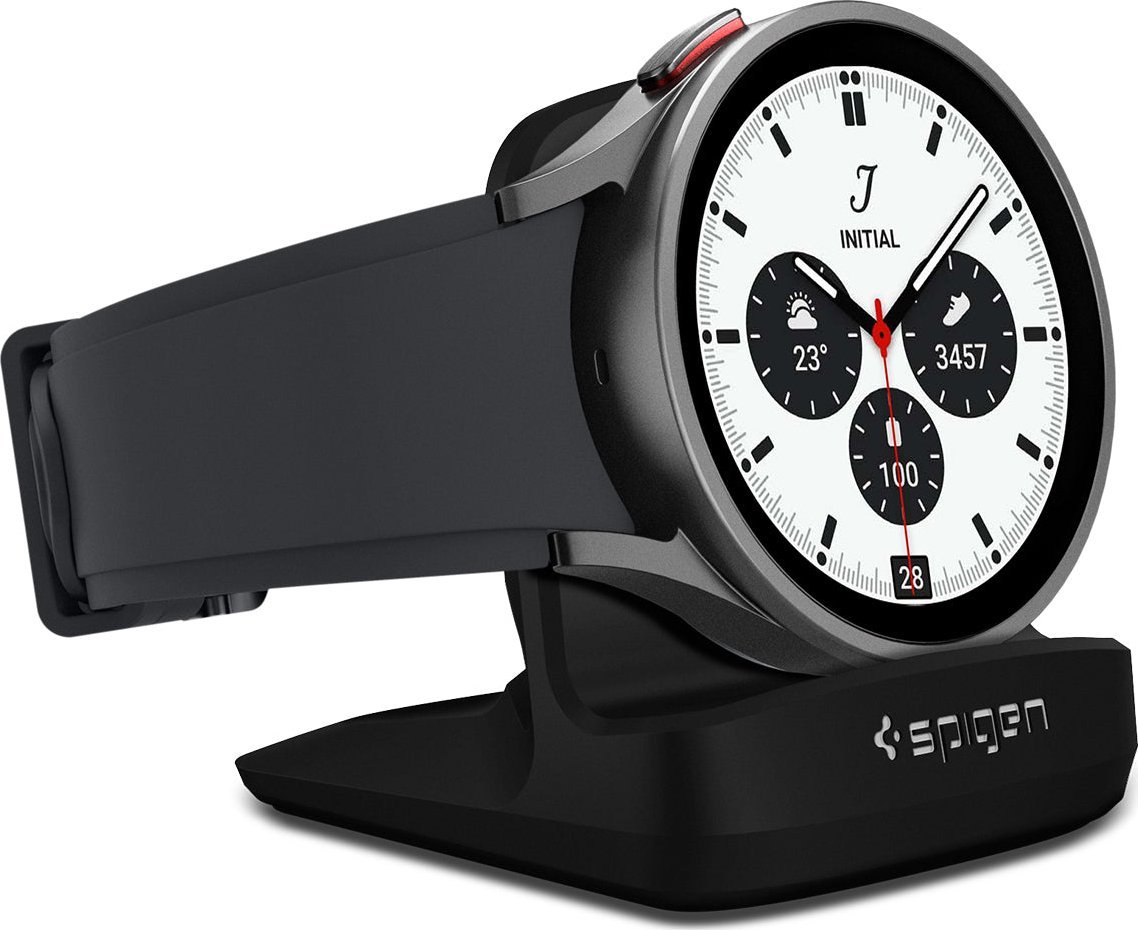 Qëndrim tavoline për orë inteligjente Spigen Night Stand S353, për Samsung Galaxy Watch 6 5 dhe Classic Pro, i zi