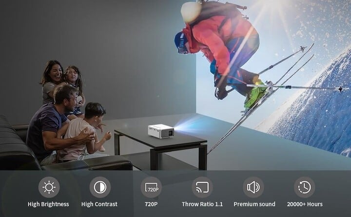 [OUTLET] Projektor Apeman LC500 Mini HD, i bardhë