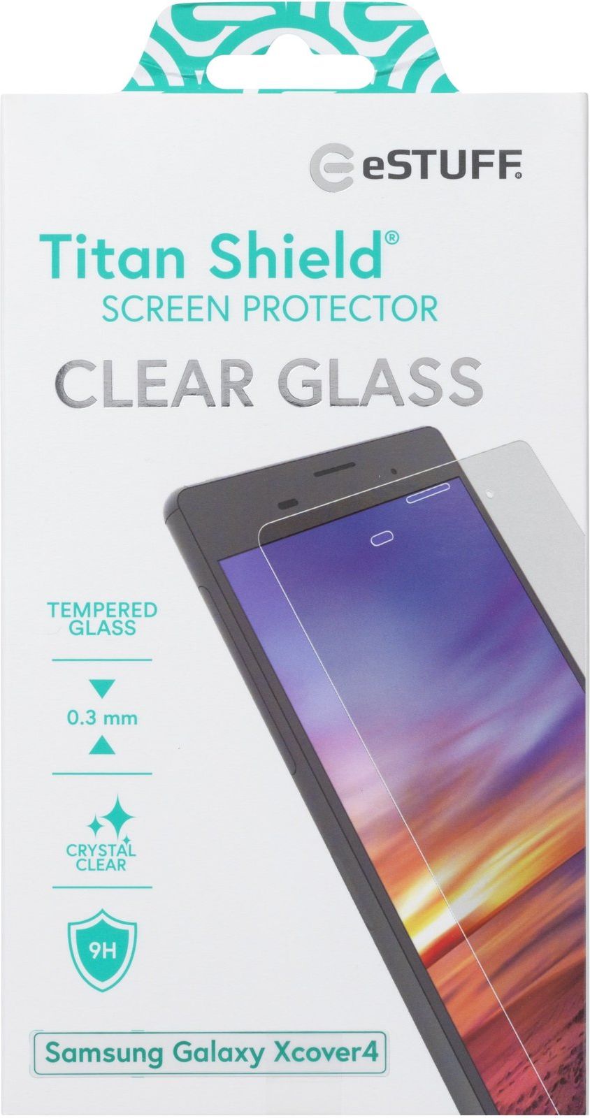 Mbrojtës ekrani ESTUFF TITAN SHIELD ES504009, xham i fortë 9H, transparence