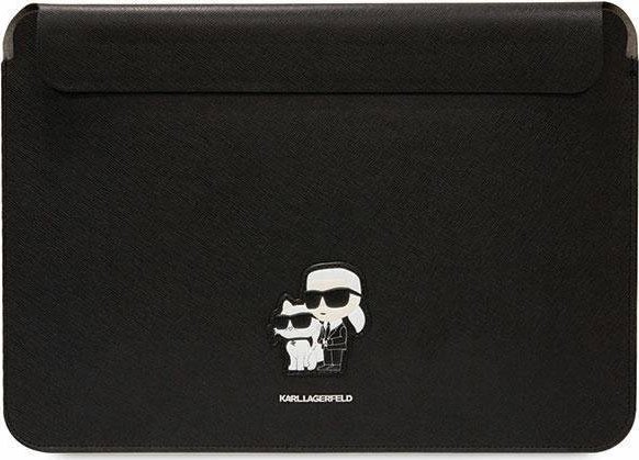 Çantë laptopi Karl Lagerfeld Karl &amp; Choupette, 14", Saffiano, e zezë
