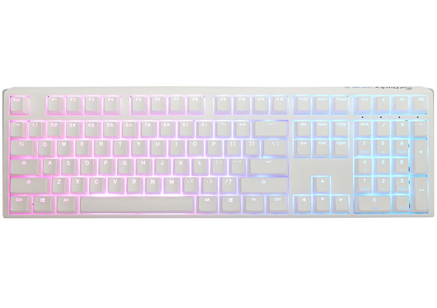 Tastierë lojërash Ducky One 3 Aura, Cherry MX Speed Silver, RGB LED, e bardhë