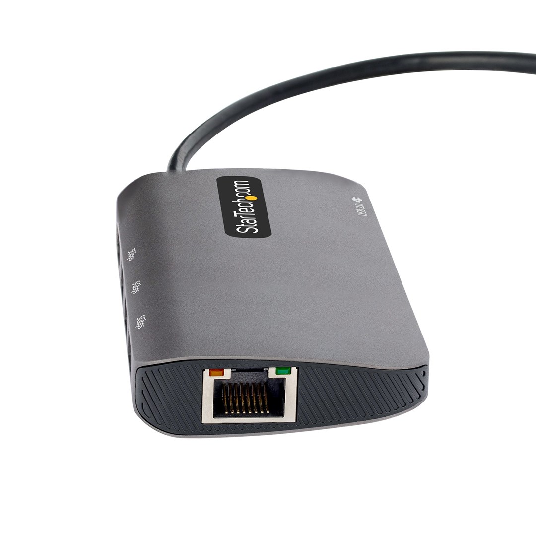 Përshtatës multiport StarTech USB-C, 4K 60Hz, 100W PD, i hirtë