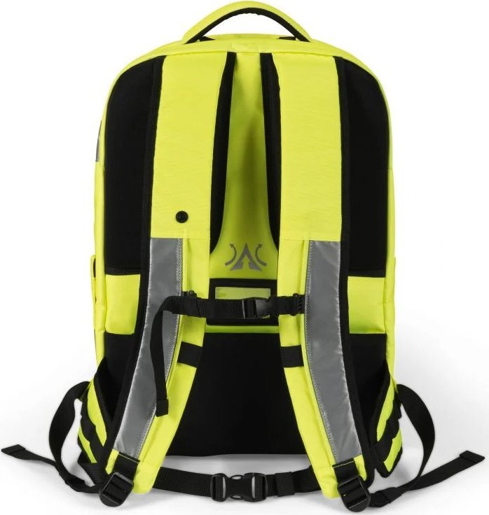 Çantë shpine Dicota Backpack Hi-Vis, 17.3", 32-38L, e verdhë reflektuese