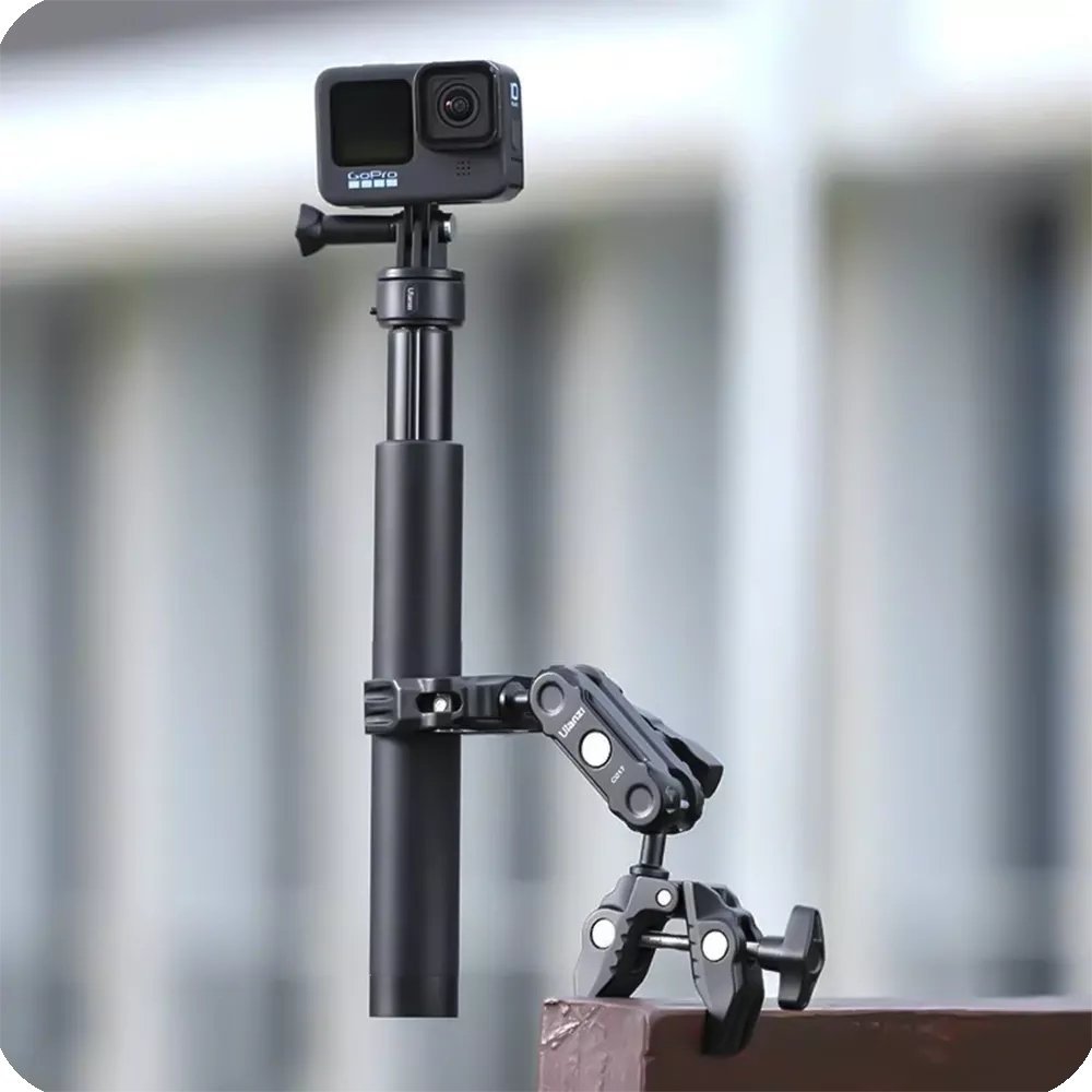 Kllapë montimi Ulanzi CO17 Super Clamp, krah magjik me dy koka, kapacitet 3.5 kg, e zezë
