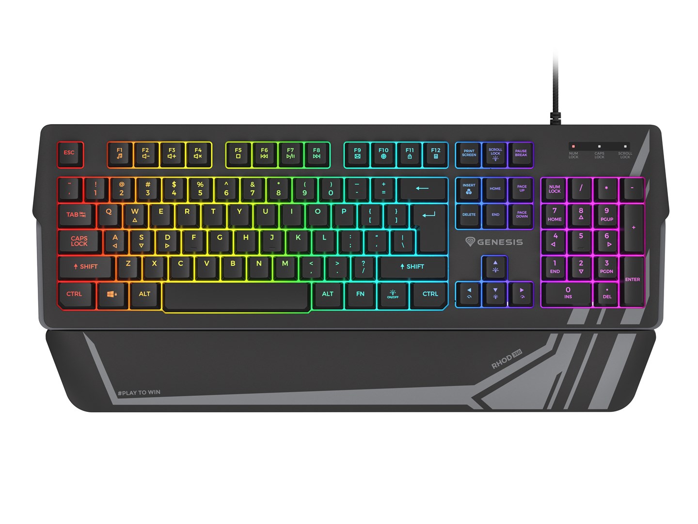 Tastierë Genesis Rhod 350 RGB, US Layout, e zezë