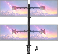 Mbajtës tavoline për 4 monitorë Mozos MS04, 17"-32", VESA, i zi
