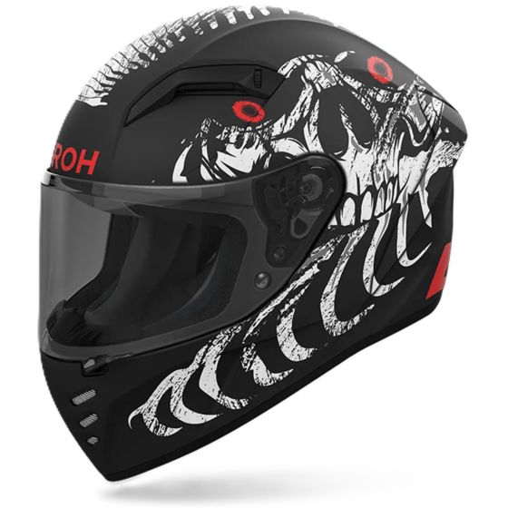 Helmeta moto Airoh Connor Myth, 2XL 63cm, grafike, e zezë kuqe bardhë