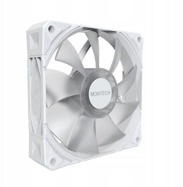 Ventilatorë PC Montech E28 ARGB, set 3x120mm PWM, me fan hub, të bardhë