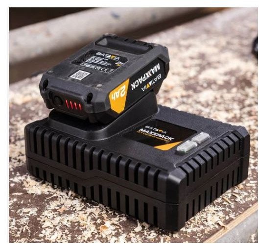Set bateri dhe karikues Batavia Maxxpack 18V, 2.0Ah, 2.4A, i zi